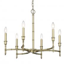 Golden Canada 8207-6 WG - Cambay 6 Light Chandelier in White Gold