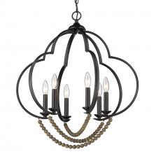 Golden Canada 8320-6P BLK-EWB - 6 Light Pendant