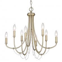 Golden Canada 8322-8 WG - Kamila 8 Light Chandelier in White Gold