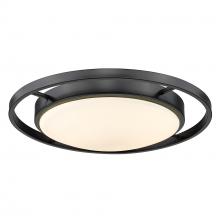 Golden Canada 9130-FM17 BLK-OP - Astra 17" Flush Mount in Matte Black with Opal Glass