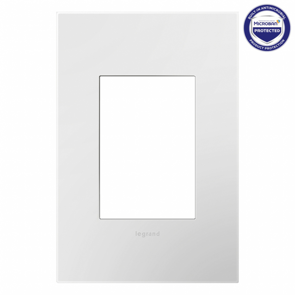 Gloss White-on-White, 1-Gang + Wall Plate