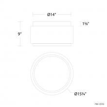 Modern Forms US Online FM-12516-30-BK - Preston Flush Mount Light