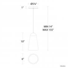 Modern Forms US Online PD-4510-30-WV/AB - Pompeii Mini Pendant Light