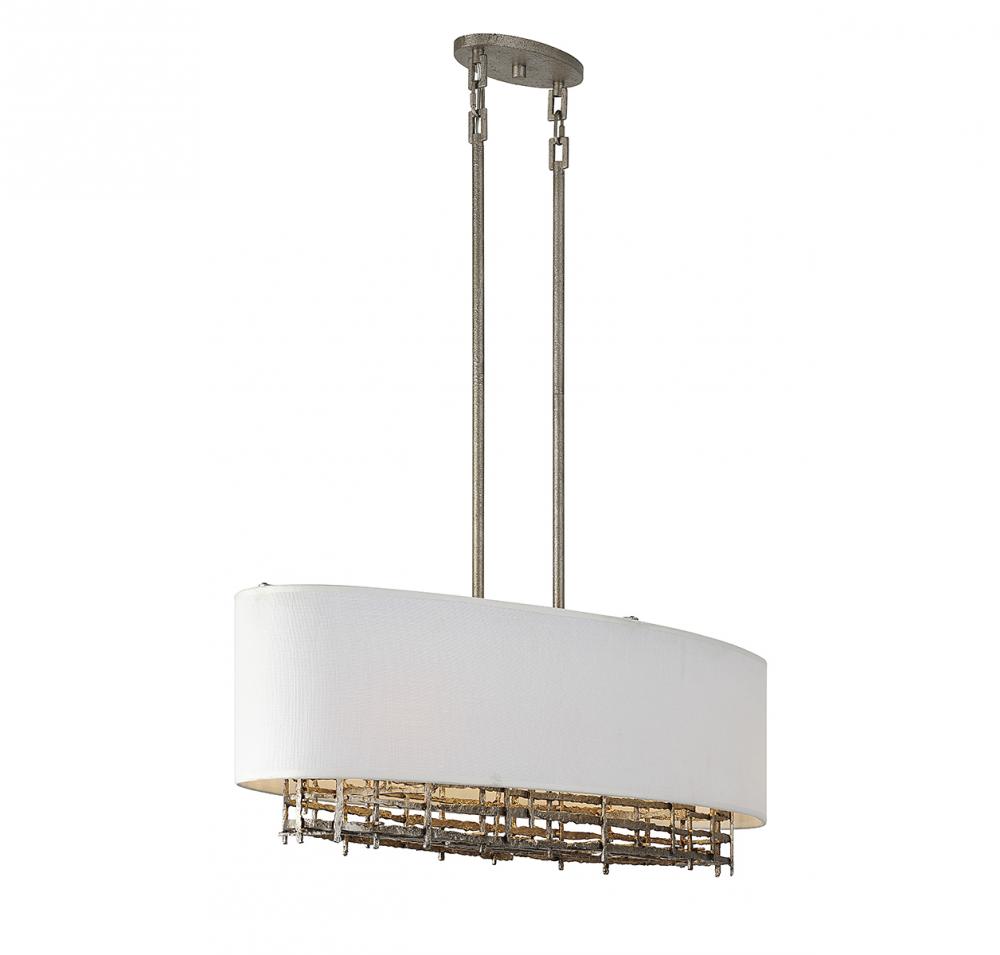 Cameo 4-Light Linear Chandelier in Campagne Luxe