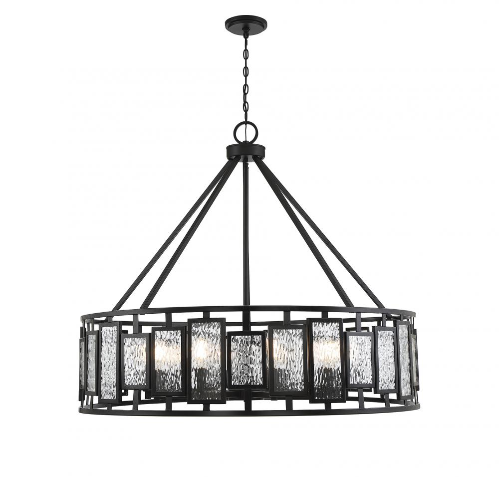 Deandre 10-Light Chandelier in Matte Black