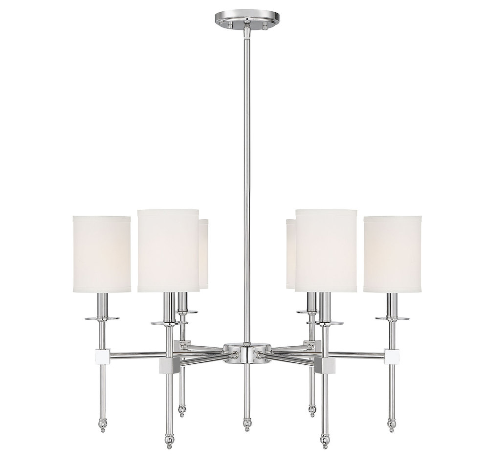 Chatham 6-Light Chandelier in Polished Nickel