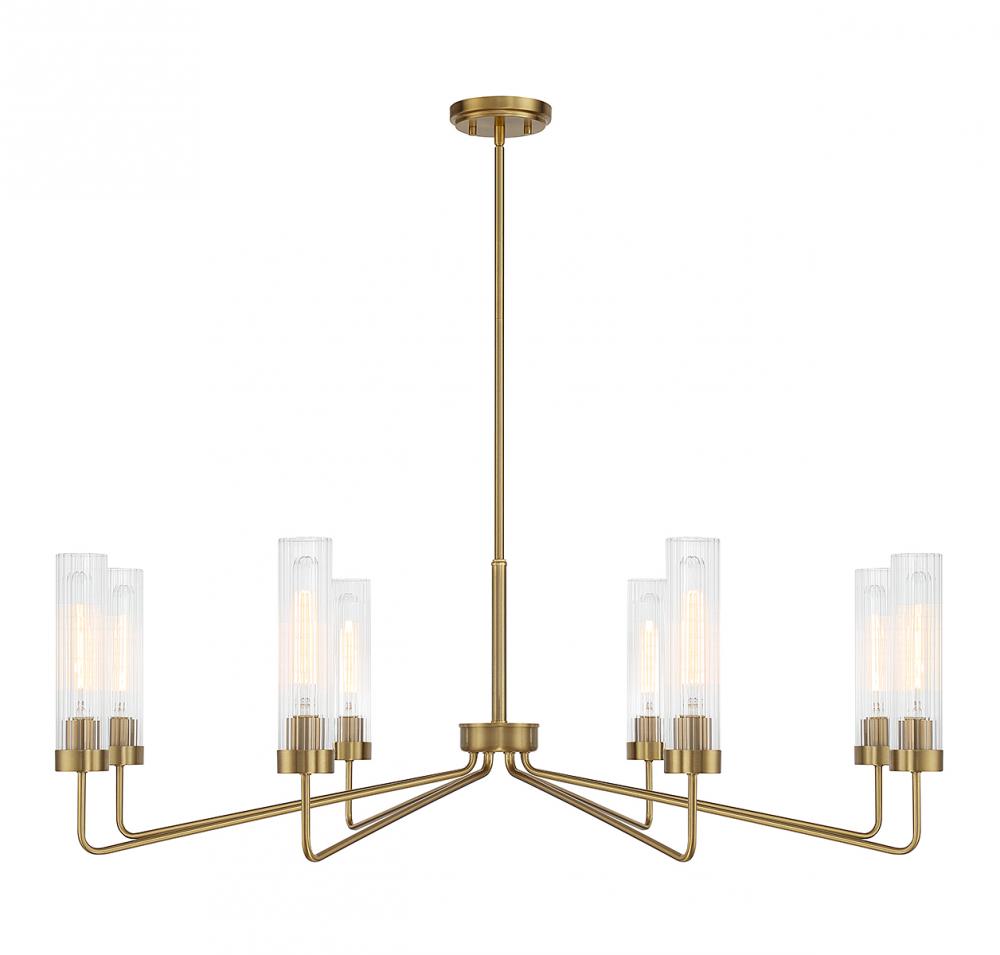 Baker 8-Light Chandelier in Warm Brass