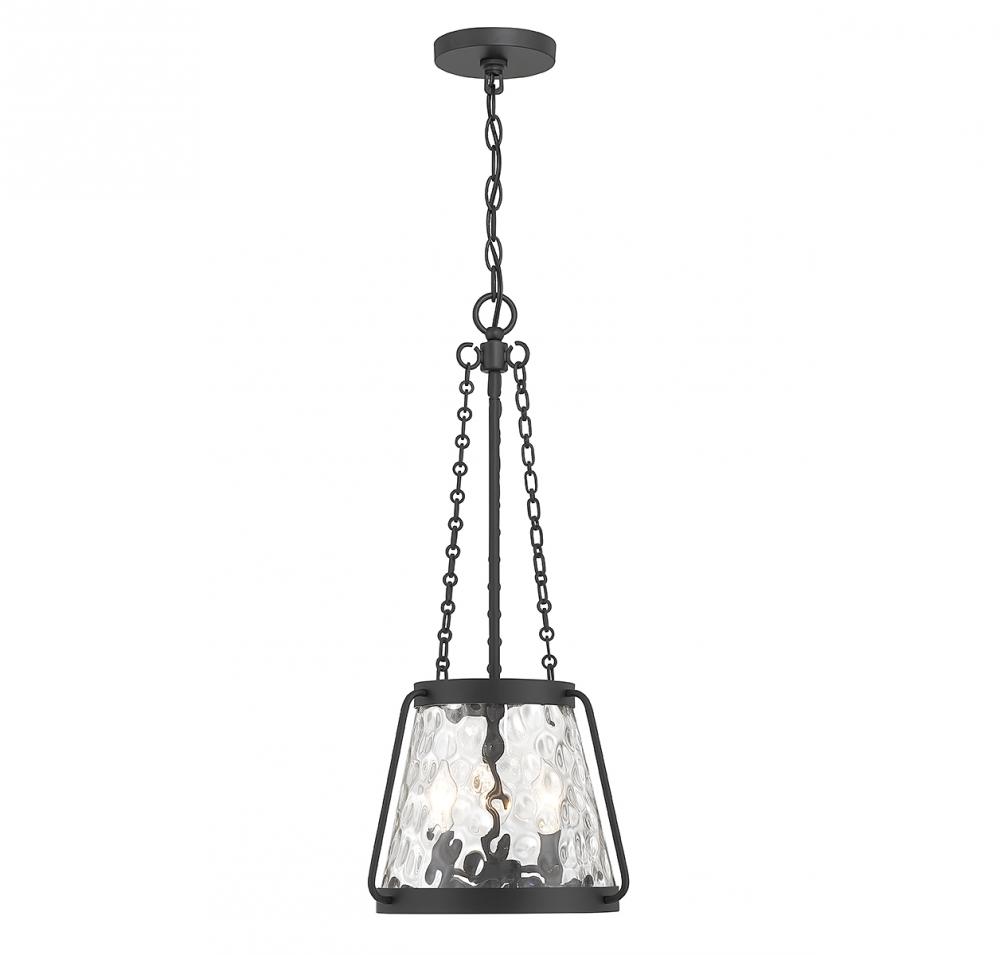 Crawford 3-Light Pendant in Matte Black