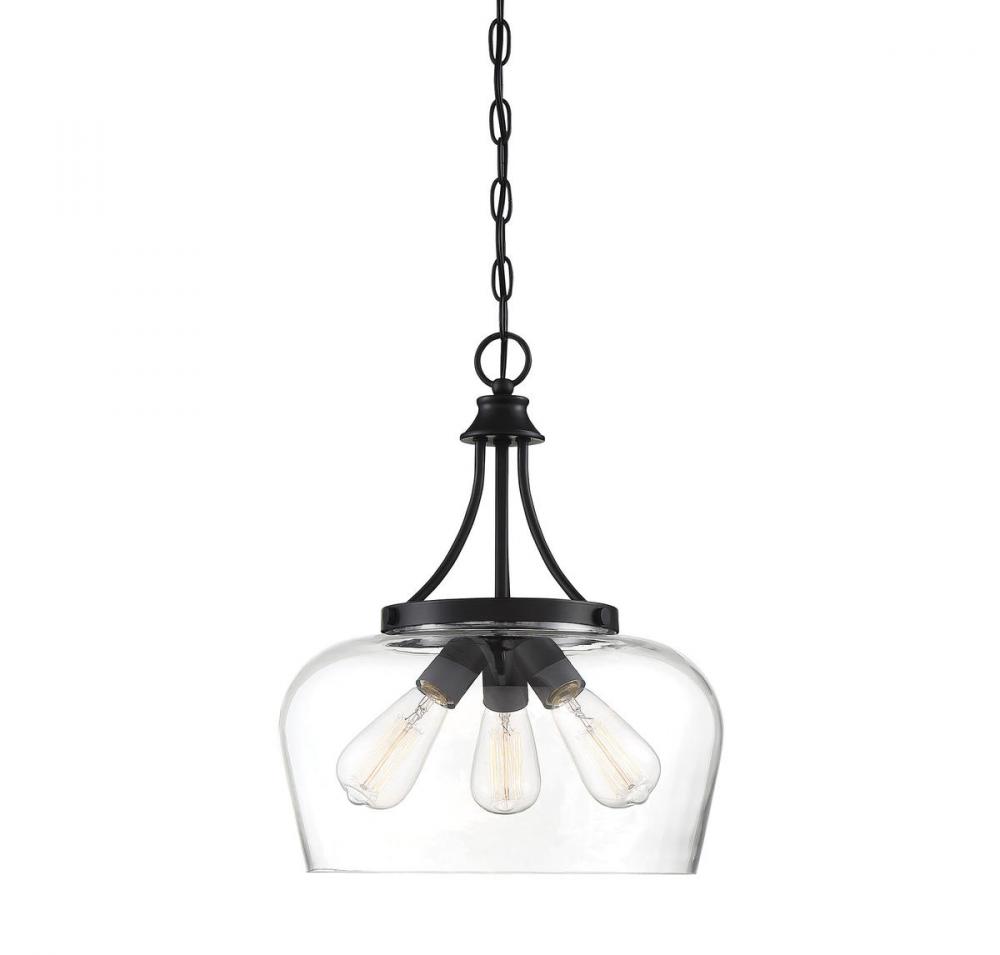 Octave 3-Light Pendant in Black