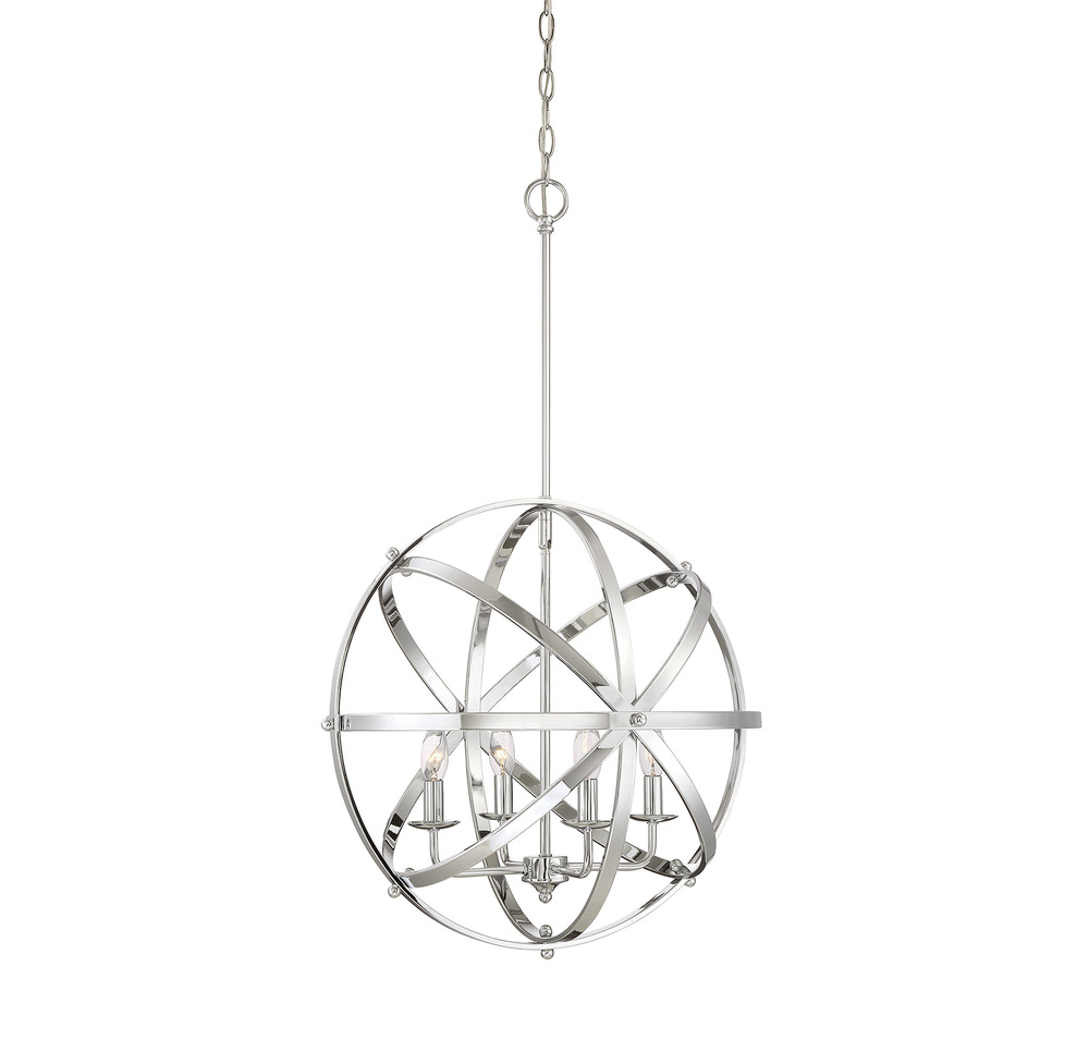 Dias 4-Light Pendant in Chrome