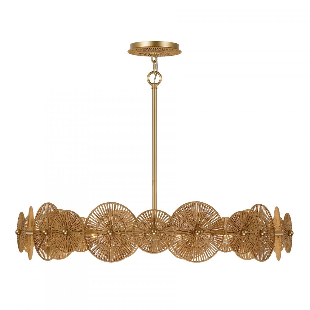 Abbott 5-Light Pendant in Distressed Gold by Breegan Jane