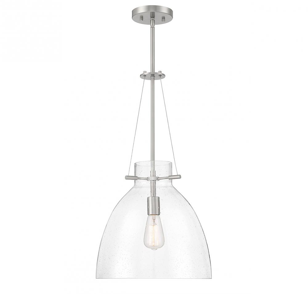 Foster 1-Light Pendant in Satin Nickel