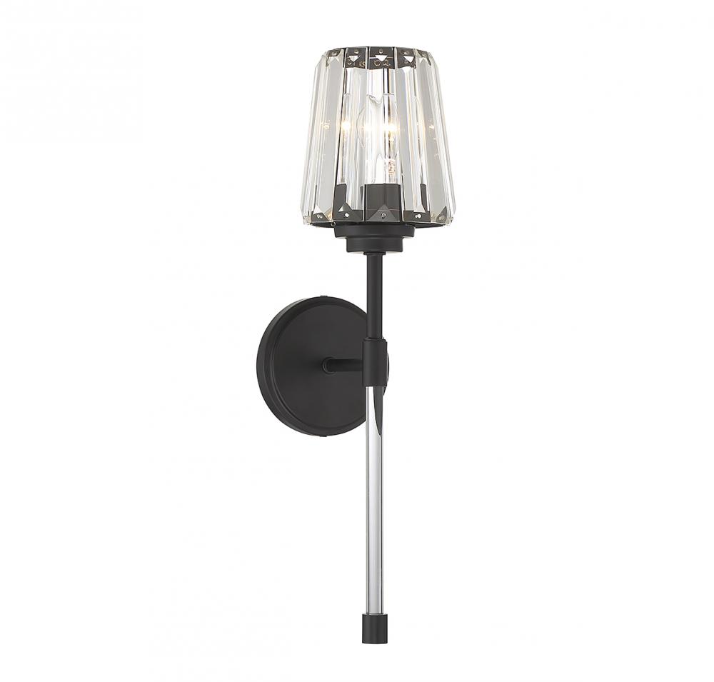 Garnet 1-Light Wall Sconce in Matte Black