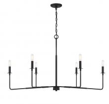 Savoy House Canada 1-2221-6-89 - Salerno 6-Light Chandelier in Matte Black