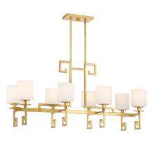 Savoy House Canada 1-2305-8-260 - Quatrain 8-Light Linear Chandelier in True Gold