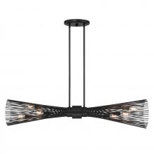 Savoy House Canada 1-9601-6-89 - Longfellow 6-Light Linear Chandelier in Matte Black