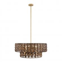 Savoy House Canada 7-9284-7-220 - Silencio 7-Light Pendant in Riviera Brass by Breegan Jane