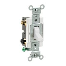 Leviton CS220-2W - 20A 120/277V 2P COMM SIDE WIRE TOGL WH