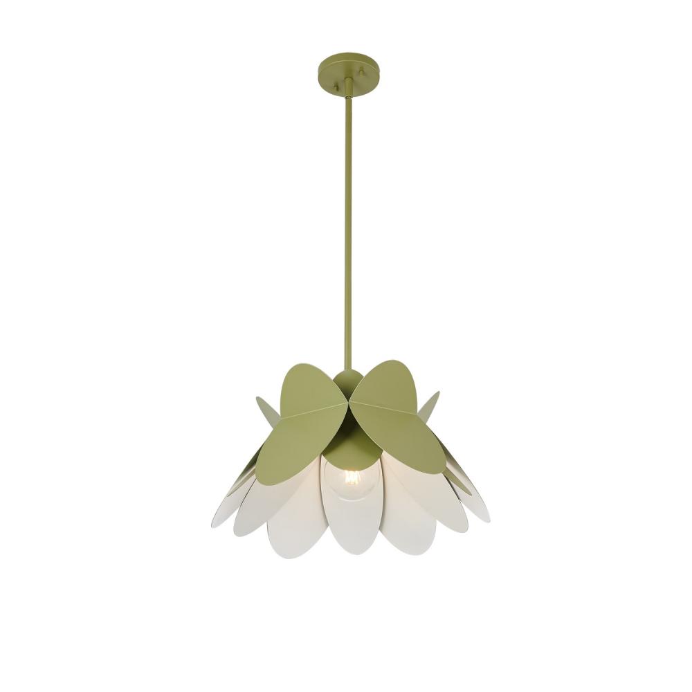 Flor 18 In Avocado Green Pendant