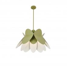 Kalco 517056WG - Flor 26 In Avocado Green Pendant