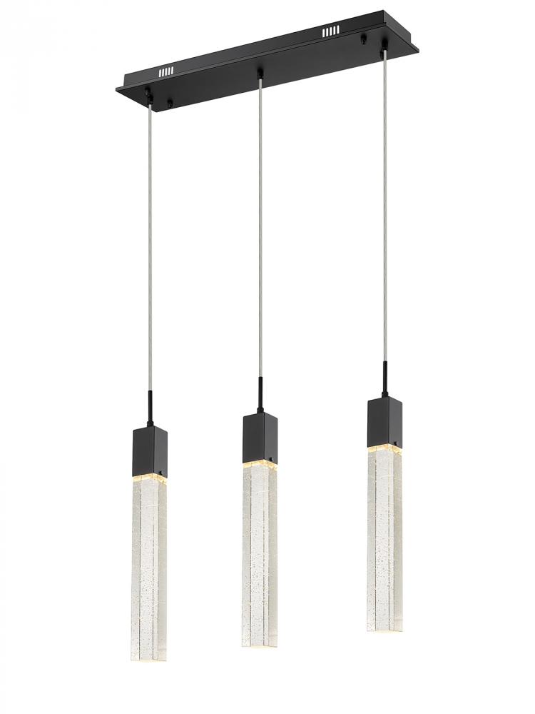 The Original Glacier Avenue Collection Black 3 Light Pendant Fixture