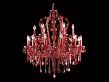 Avenue Lighting HF1040-RED - Crimson Blvd. Collection Red 18 Light Crytal Chandelier