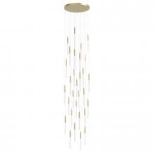 Avenue Lighting HF2031-SNW-BB - Main St. Snow Collection Brushed Brass 31 Light Pendant Fixture