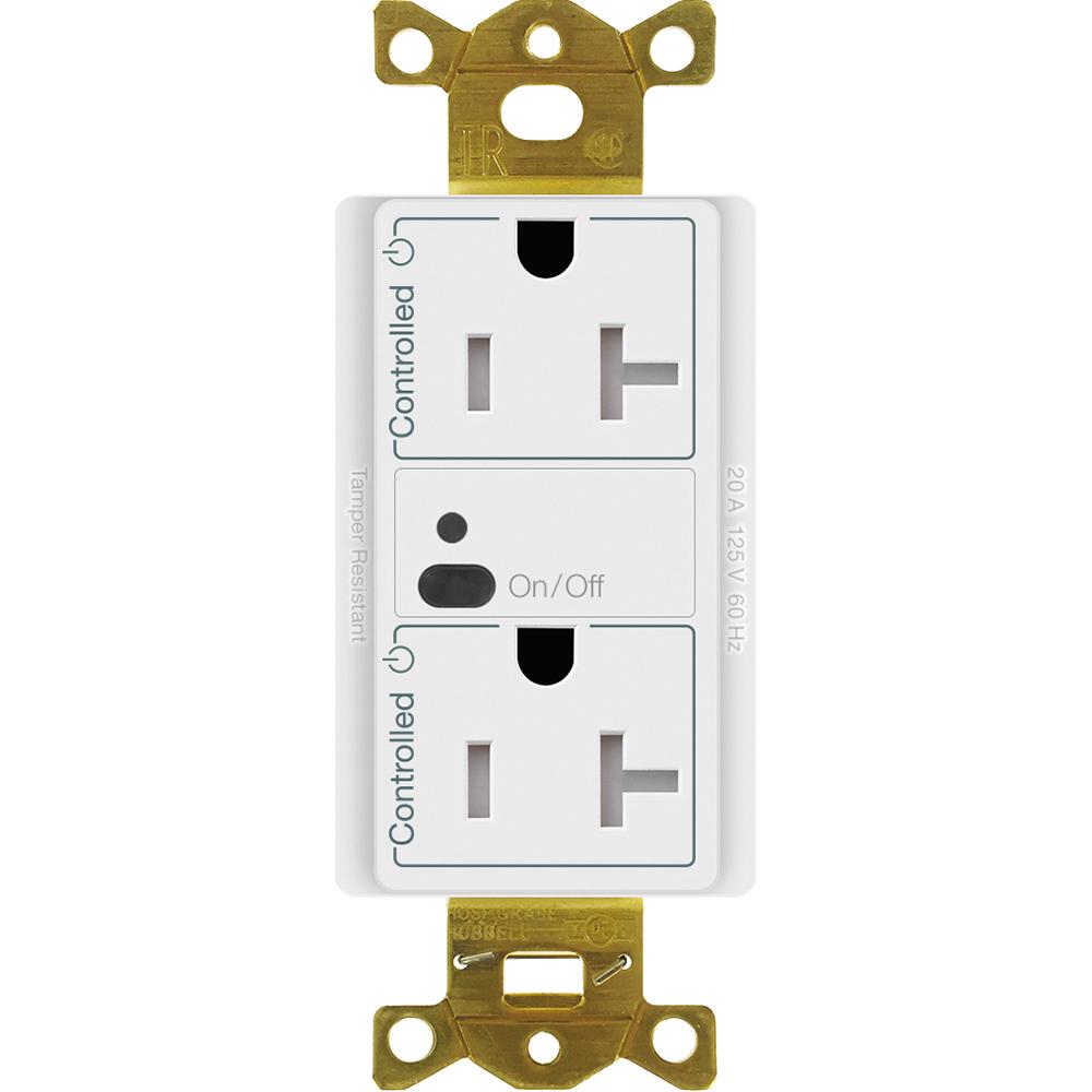 20A DUPLEX RF RECEPTACLE WHITE