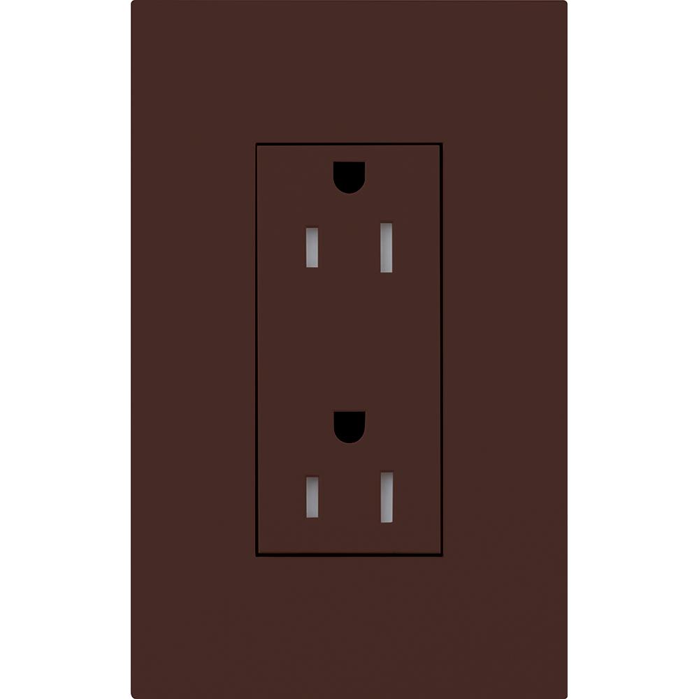 DUPLEX 15A TR RECEPTACLE BR NO FP