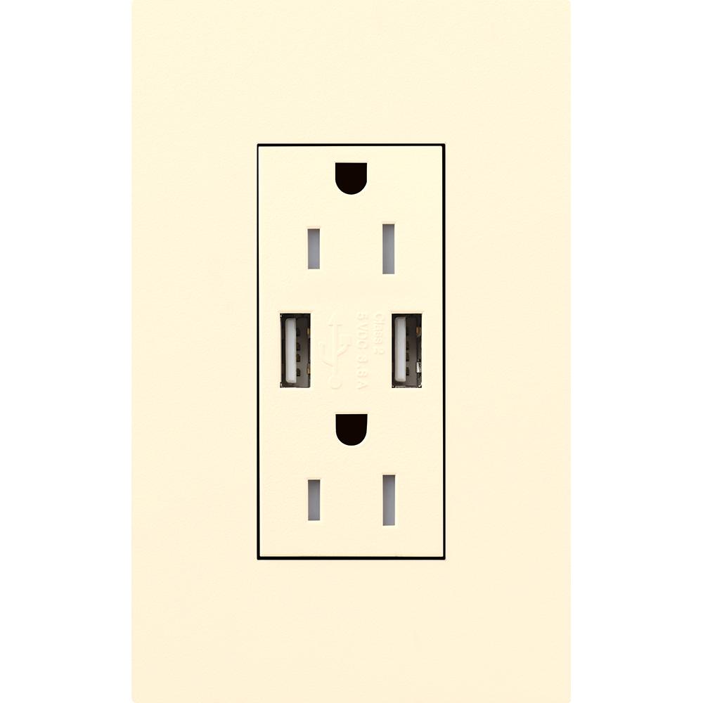 DUPLEX 15A TR DUAL USB RECEPTACLE BE FP