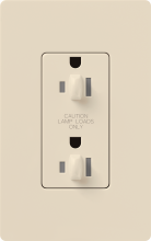 Lutron Electronics CAR-15-DDTR-LA - CLARO 15 A TMPR RESIST DUAL DIM RECPT LA