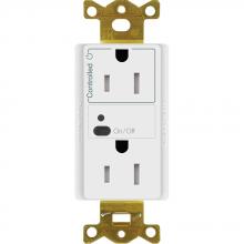 Lutron Electronics CAR2S-15-STR-WH - 15A SPLIT RF RECEPTACLE WHITE