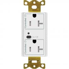 Lutron Electronics CAR2S-20-DTR-WH - 20A DUPLEX RF RECEPTACLE WHITE