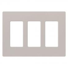 Lutron Electronics SC-3-TP - SATIN COLOR 3-GANG WALLPLATE TAUPE