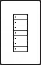 Lutron Electronics SS-7BI-GWH-E00 - SOFTSWITCH 48 7 BUTTON SEETOUC