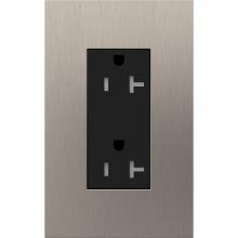 Lutron Electronics LTR-F20-TR-SN - DUPLEX 20A TR RECEPTACLE SN FP