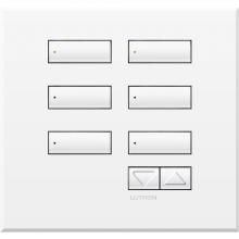 Lutron Electronics QSWE-6BRLN-AW - QSWE-WALLSTN 6BRL N/INS AW