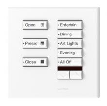 Lutron Electronics QSWE-8BRLIRN-SC - QSWE-WALLSTN 8BRLIR N/INS SATIN CHROME