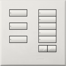 Lutron Electronics QSWE-8BRLN-AW - QSWE-WALLSTN 8BRL N/INS AW