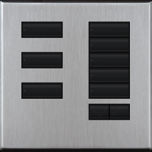 Lutron Electronics QSWE-8BRLN-SC - QSWE-WALLSTN 8BRL N/INS SATIN CHROME