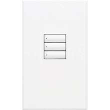 Lutron Electronics QSWS2-3BN-WH - QSWS2 WALLSTN 3B N/INS WH