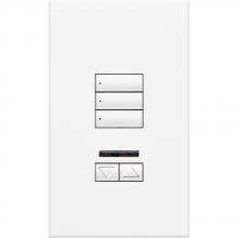 Lutron Electronics QSWS2-3BRLIRN-WH - QSWS2 WALLSTN 3BRLIR N/INS WH