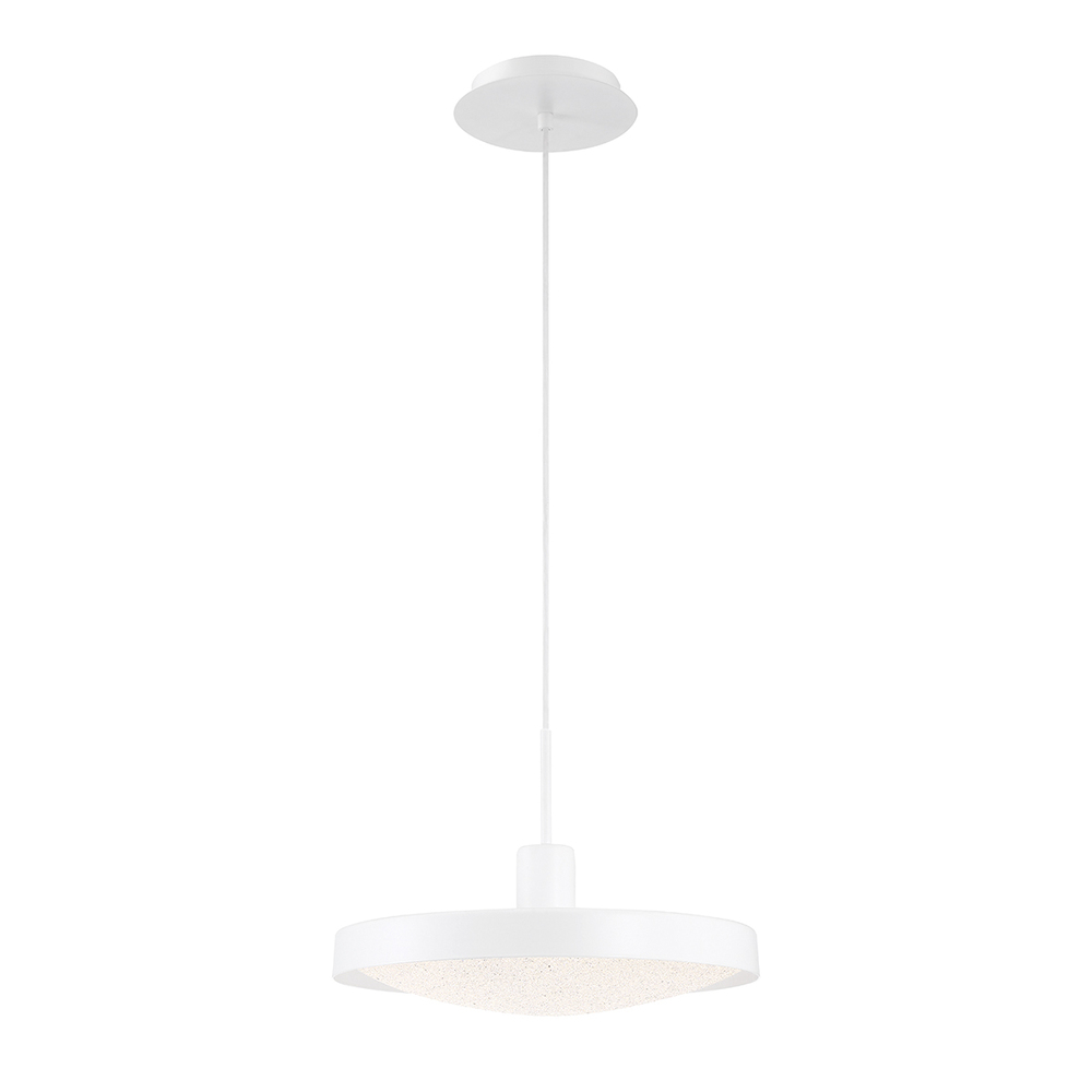 Sandstone, LED Pendant, Med, Wht