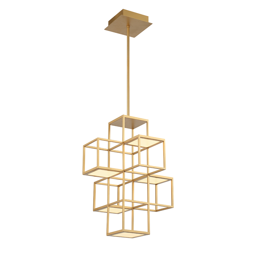 Ferro, 5LT LED Pendant, Gold