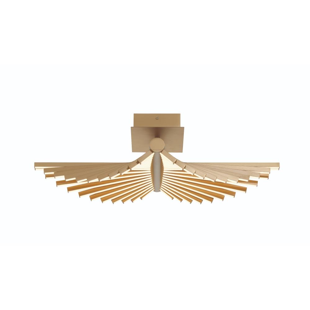 Seraph 1 Light 24.5" Flushmount in Gold