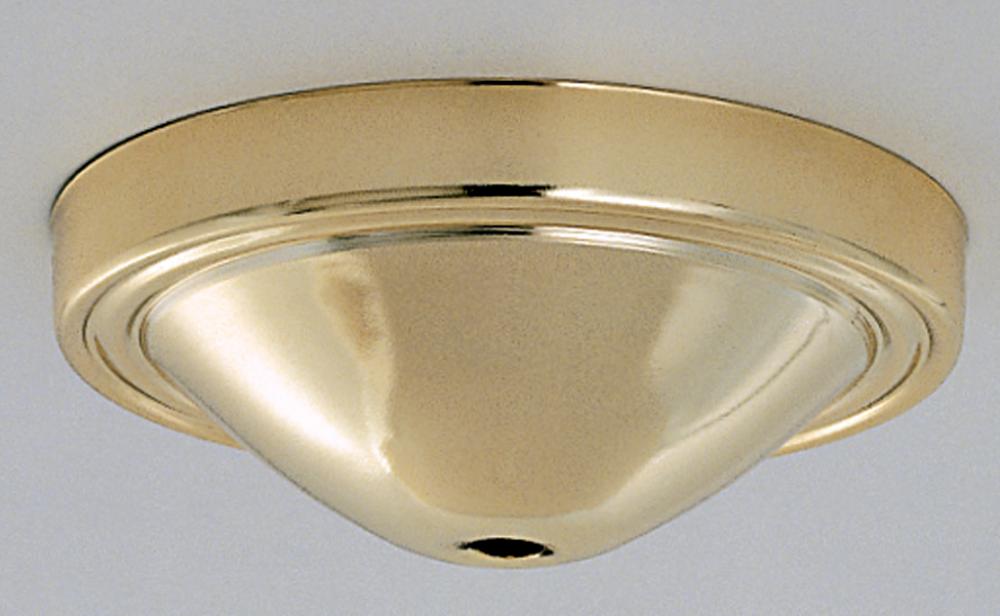 Plain Deep Fixture; Canopy Only; Brass Finish; 5" Diameter; 7/16" Center Hole; 1-3/4"