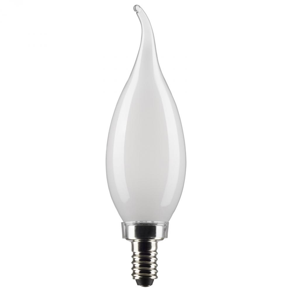 5.5 Watt CA10 LED; Frost Finish; Candelabra Base; 5000K; 120 Volt; 2-Card