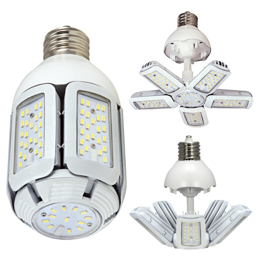 40 Watt LED HID Replacement; 5000K; Mogul extended base; Adjustable beam angle; 100-277 Volt