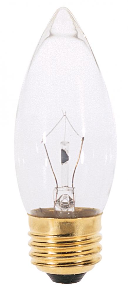 60 Watt B11 Incandescent; Clear; 1500 Average rated hours; 650 Lumens; Medium base; 120 Volt; 2-Card