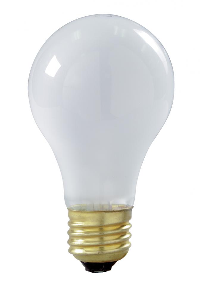 75 Watt A19 Incandescent; Frost; 5000 Average rated hours; 680 Lumens; Medium base; 130 Volt;